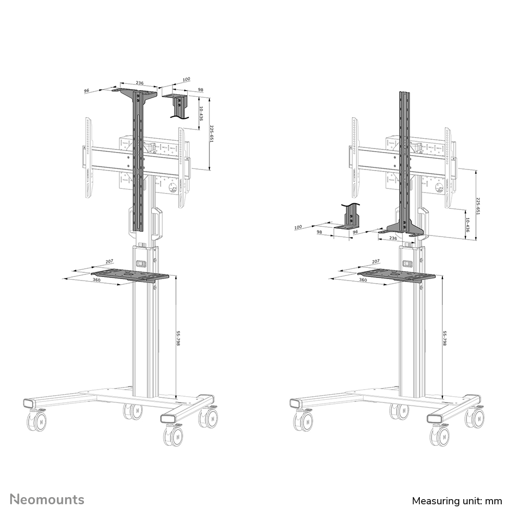 Neomounts AFLS-825BL1 Videobar e kit multimedia - universale
